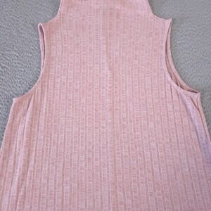 Banana Republic Top Womens Medium Pink Tank Ribbed Mock Neck Rayon Blend Shell